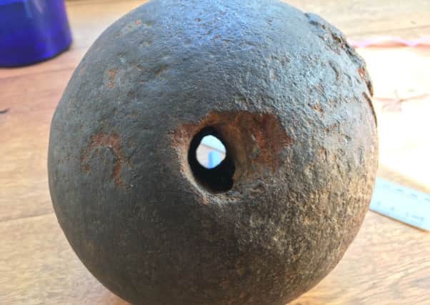 Cannonball recovered from River Don