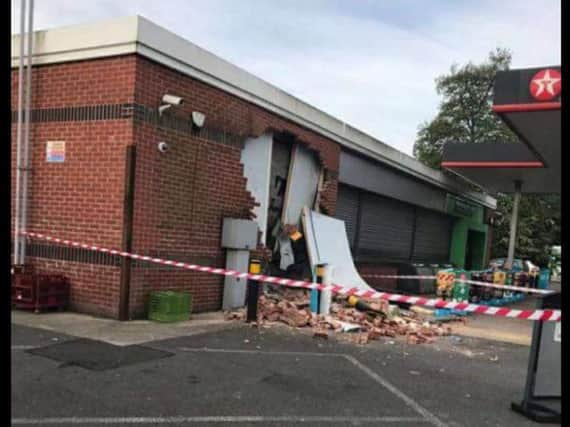 The scene at the Co-op, Worksop Road, Aston, this morning.