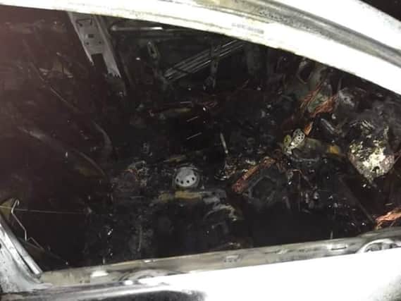 The Volkswagen was gutted by the fire