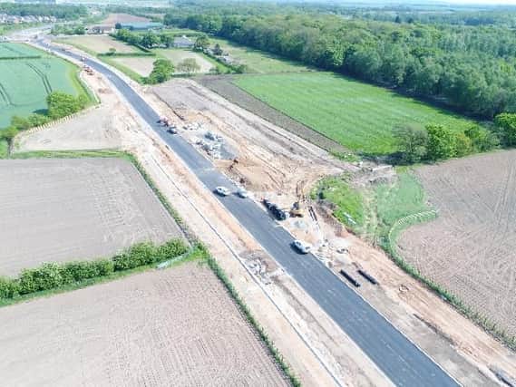 The new link road connecting Great Yorkshire Way to Doncaster Sheffield airport (Picture: Universal Drones Ltd)