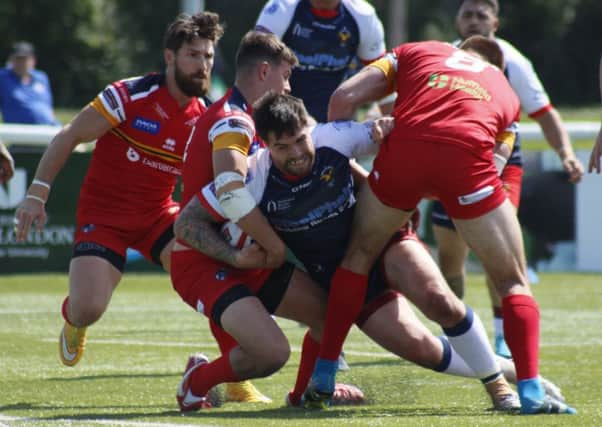 Matty Fozard in action for Sheffield Eagles against London Broncos. Picture: Alex Coleman, ADC Photography