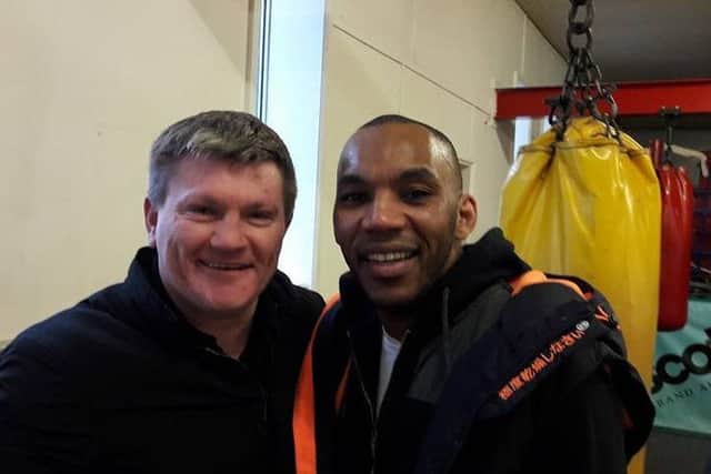 Ricky Hatton and Junior Witter. Pic by Atif Shafiq