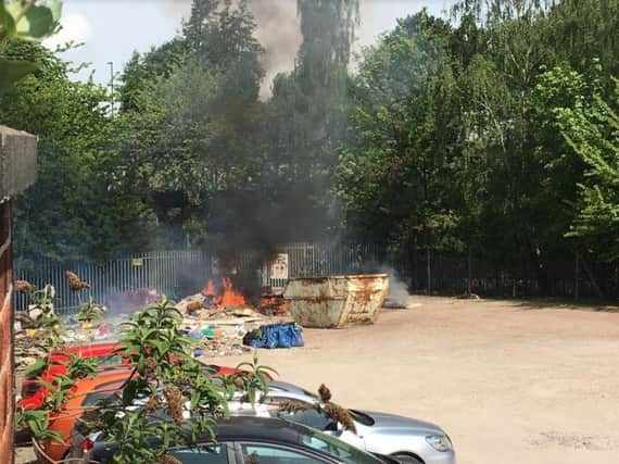Firefighters were called to a blaze in Sheffield this morning