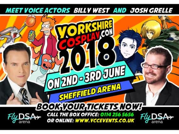 Yorkshire Cosplay Con guests include Billy West and Josh Grelle - who voice world famous TV cartoon characters