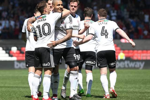 Sheffield United's players made their feelings known after beating Bristol City: Simon Bellis/Sportimage