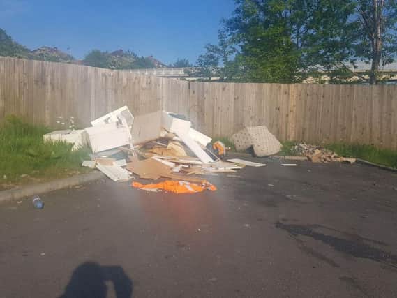 Fly-tipping on Blackburn Road in Wincobank.