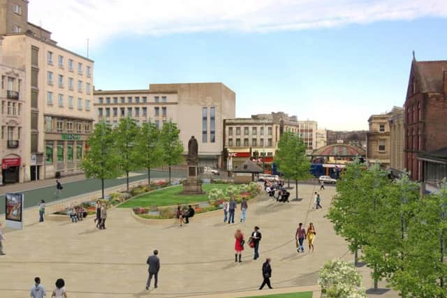 An artist's impression of what Fitzalan Square will look like after the development.
