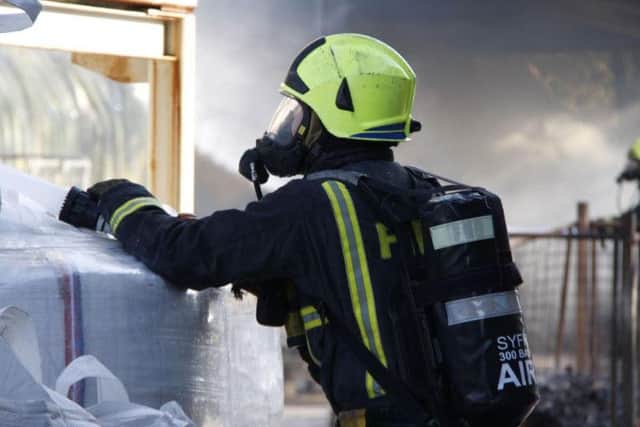 Firefighters spent hours tackling a blaze at Dinnington, yesterday