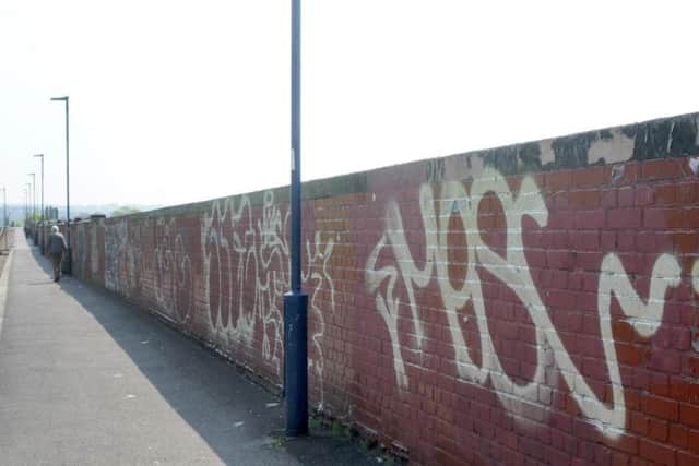 Graffiti near Sheffield railway station.