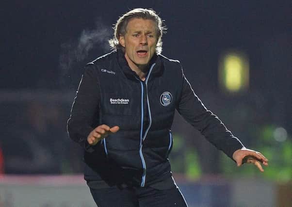 Picture by Gareth Williams/AHPIX.com. Football, Sky Bet League Two; 
Wycombe Wanderers v Hartlepool United; 26/11/2016 KO 3.00pm;  
Adams Park;
copyright picture;Howard Roe/AHPIX.com
An animated Wycombe boss Gareth Ainsworth as his side played out the final minutes against Hartlepool