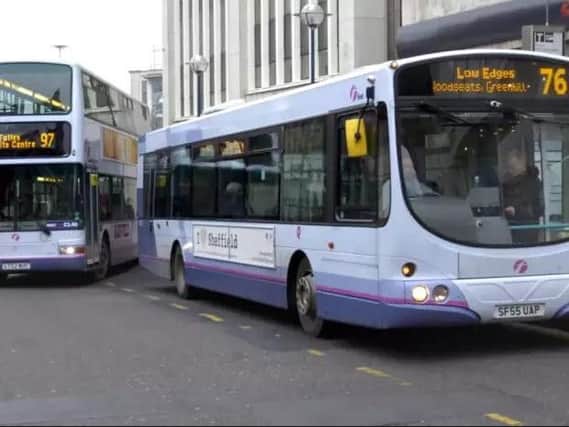 Buses in Sheffield.