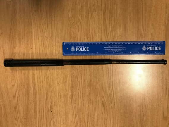 The friction lock baton that was found in Broomhall last night (Photo: SYP).