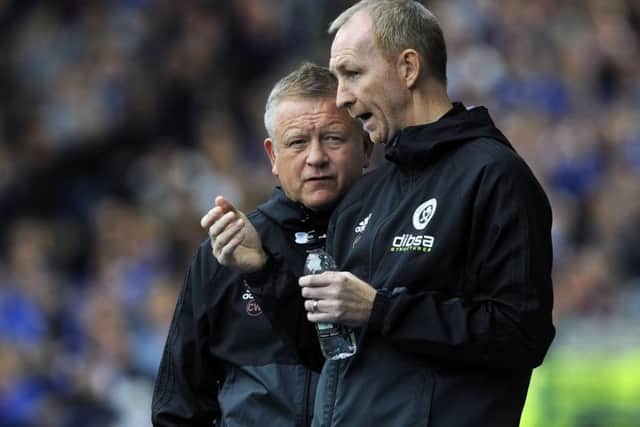 Manager Chris Wilder and his assistant Alan Knill: Pic Steve Ellis