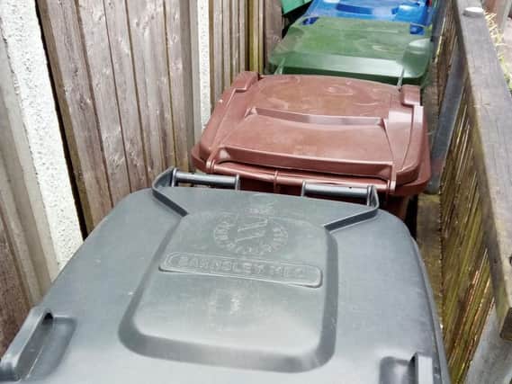 Full set: Barnsley Council uses four different bin types for waste collection