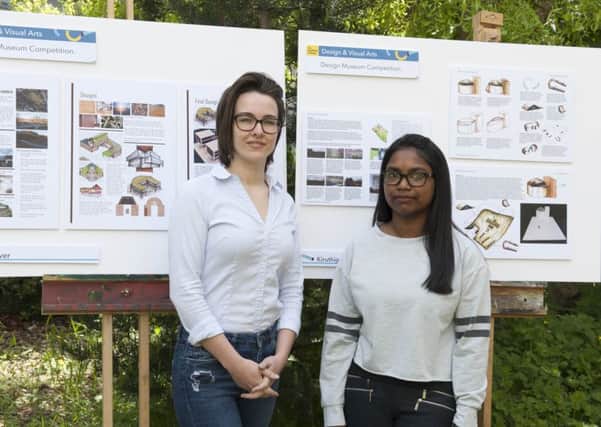 College learners Emily Oliver and Kiruthiga Thirumeni with their successful awards entries