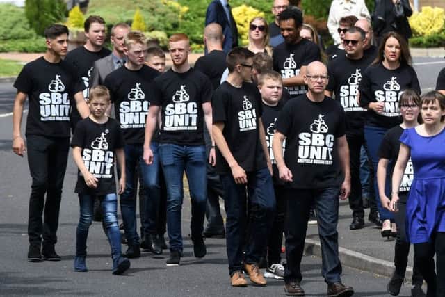 SBC members at the funeral of Scott Westgarth.