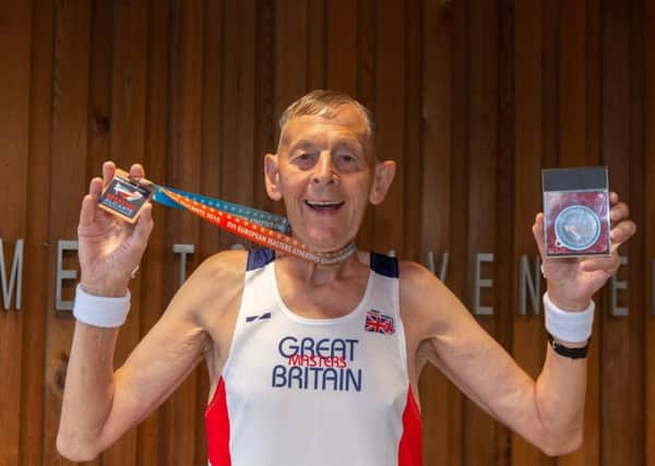 Mick Barker, 79-year-old former Sheffield United Harriers walker and the record holder for the Sheffield Star Walk