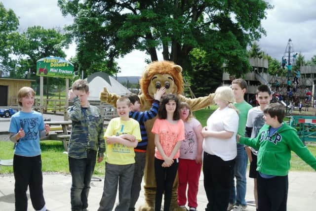 Youngsters during a recent day trip to Drummond Safari Park