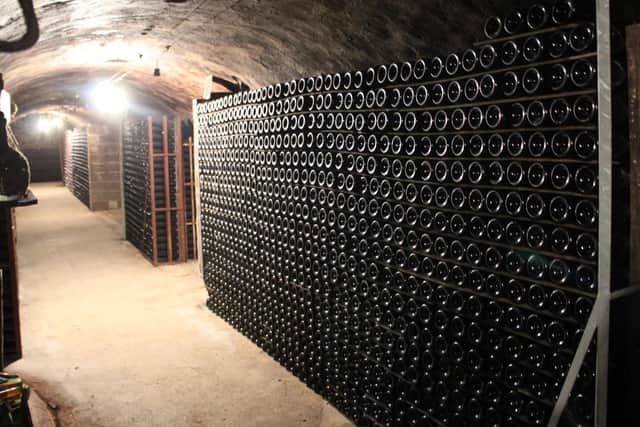 The wine cellar at Champagne Jack Demiere.