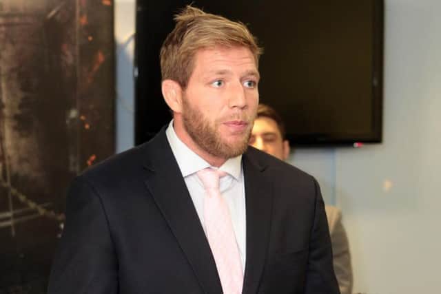 Former WWE superstar Jack Swagger fighting as Jake Hager is promising blood after the press conference rumpus